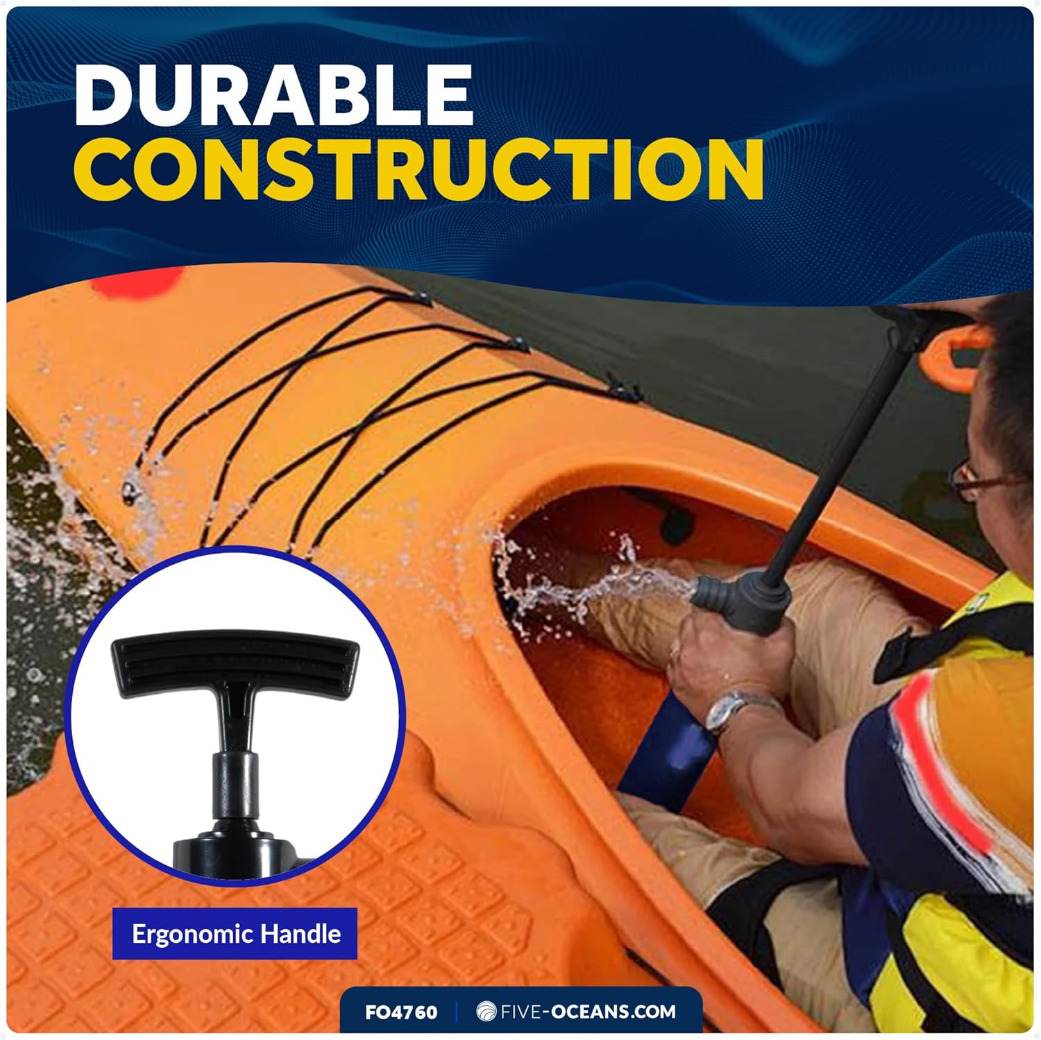 Five Oceans Manual Bilge Pump - 18-Inch Hand Bilge Pumps for Boats, Canoe, Kayak, Small Boat, Dinghies - FO4760