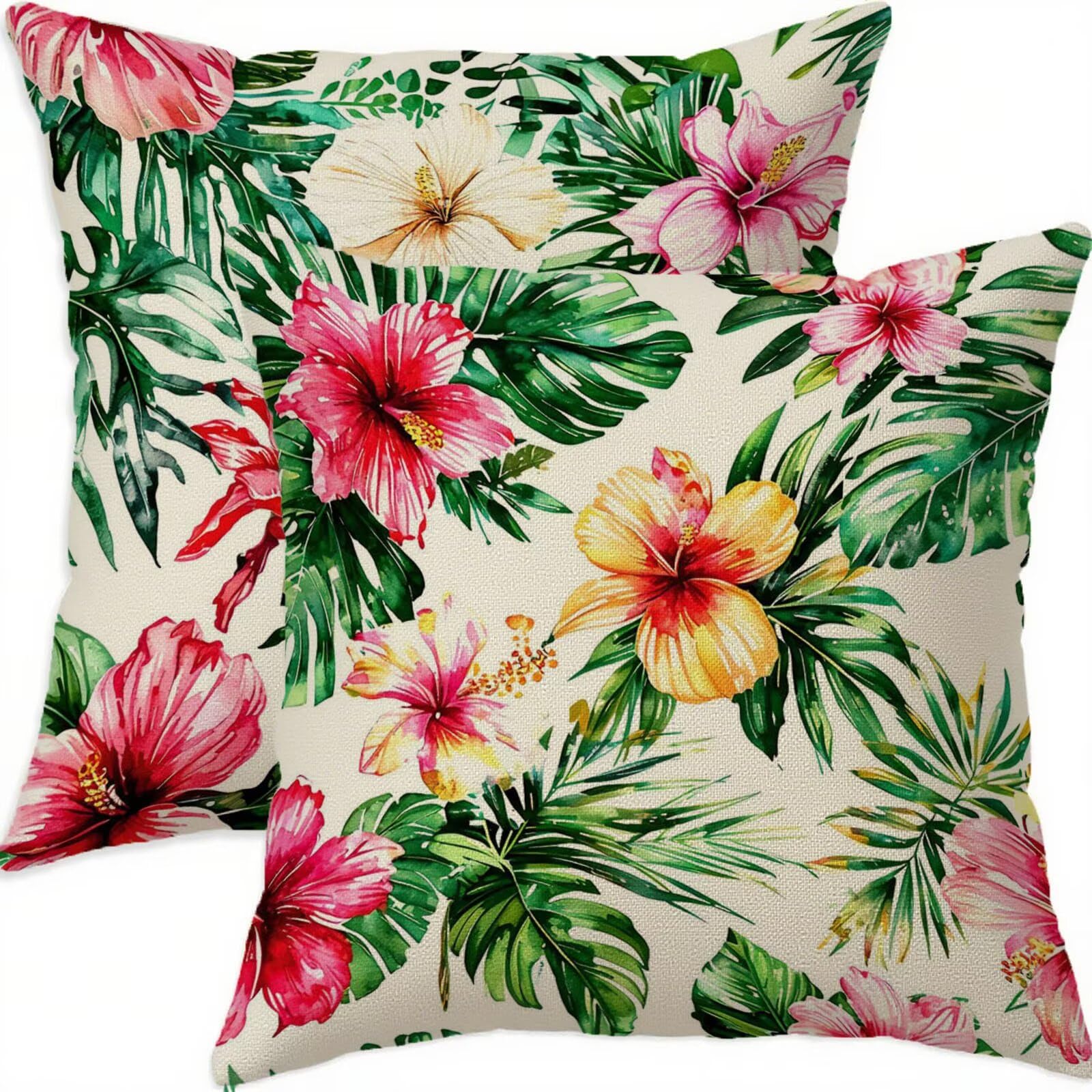 Housse coussin 70x70cm imperméable double face avec zip invisible