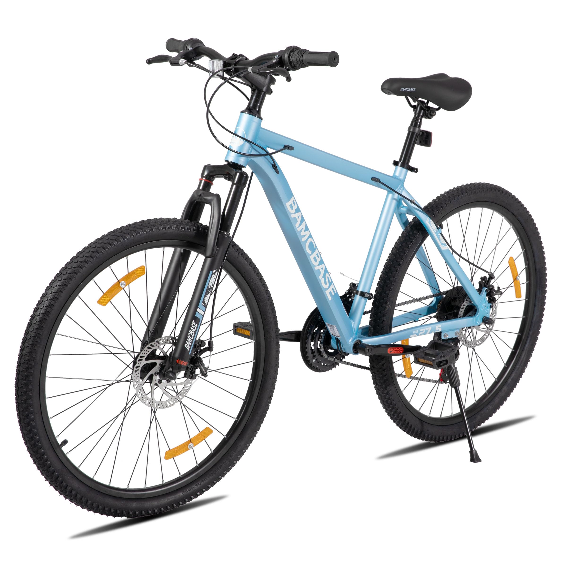 Hiland 26" 27,5" VTT pour homme et femme avec cadre en aluminium, 21 vitesses Hardtail Vélo pour adulte avec frein à disque, noir/bleu/vert/violet/blanc
