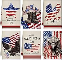 Vista 16 de Sratte 6 piezas de toallas de cocina navideñas, toallas de mano de muñecos de nieve de invierno, toallas absorbentes de árbol de Navidad y renos