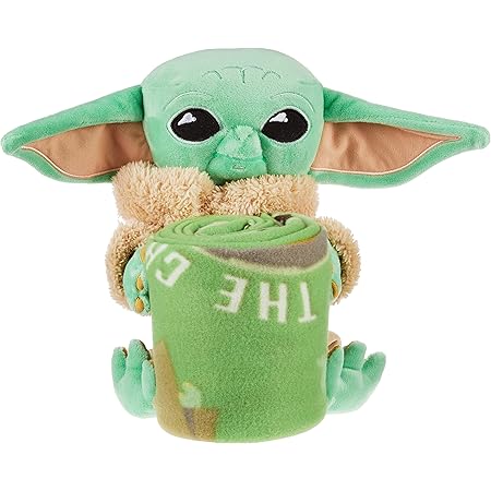 The Mandalorian, The Child Character Pillow and Fleece Throw Blanket Set, 40" x 50"