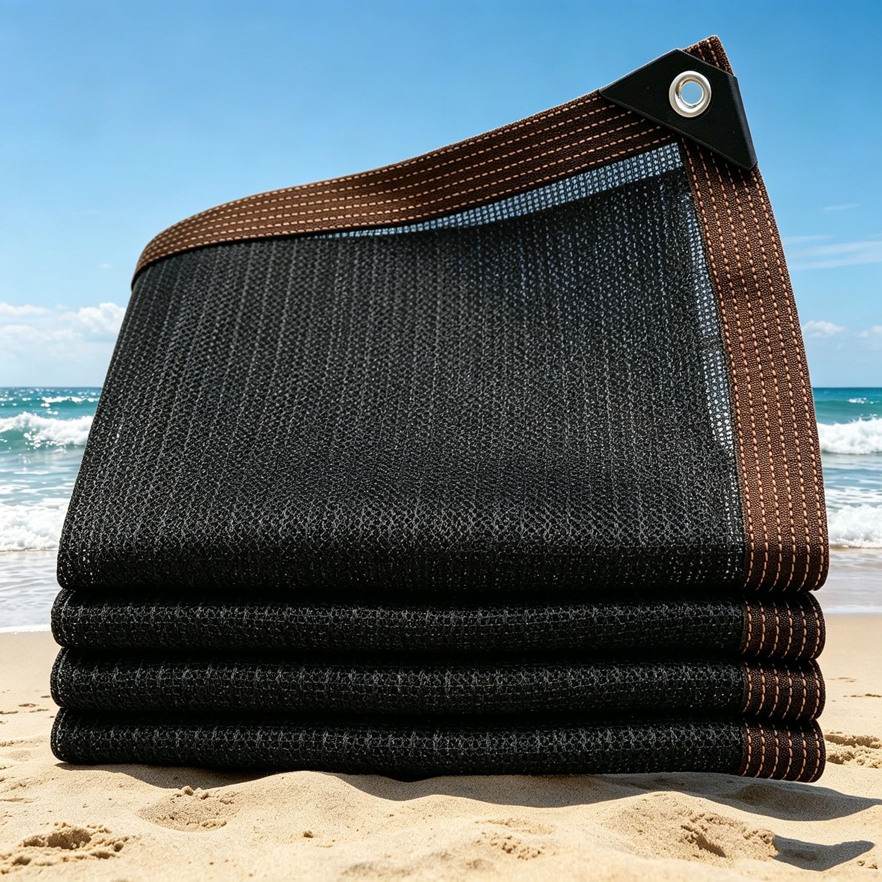 Schattierungsnetz 3 x 3.6 m Schutznetz Uv- Und Windabweisend, Leichter Und Atmungsaktiver Schattennetz Garten Schattennetz für Pergola, Gewächshaus, Hühnerstall, Schwarz