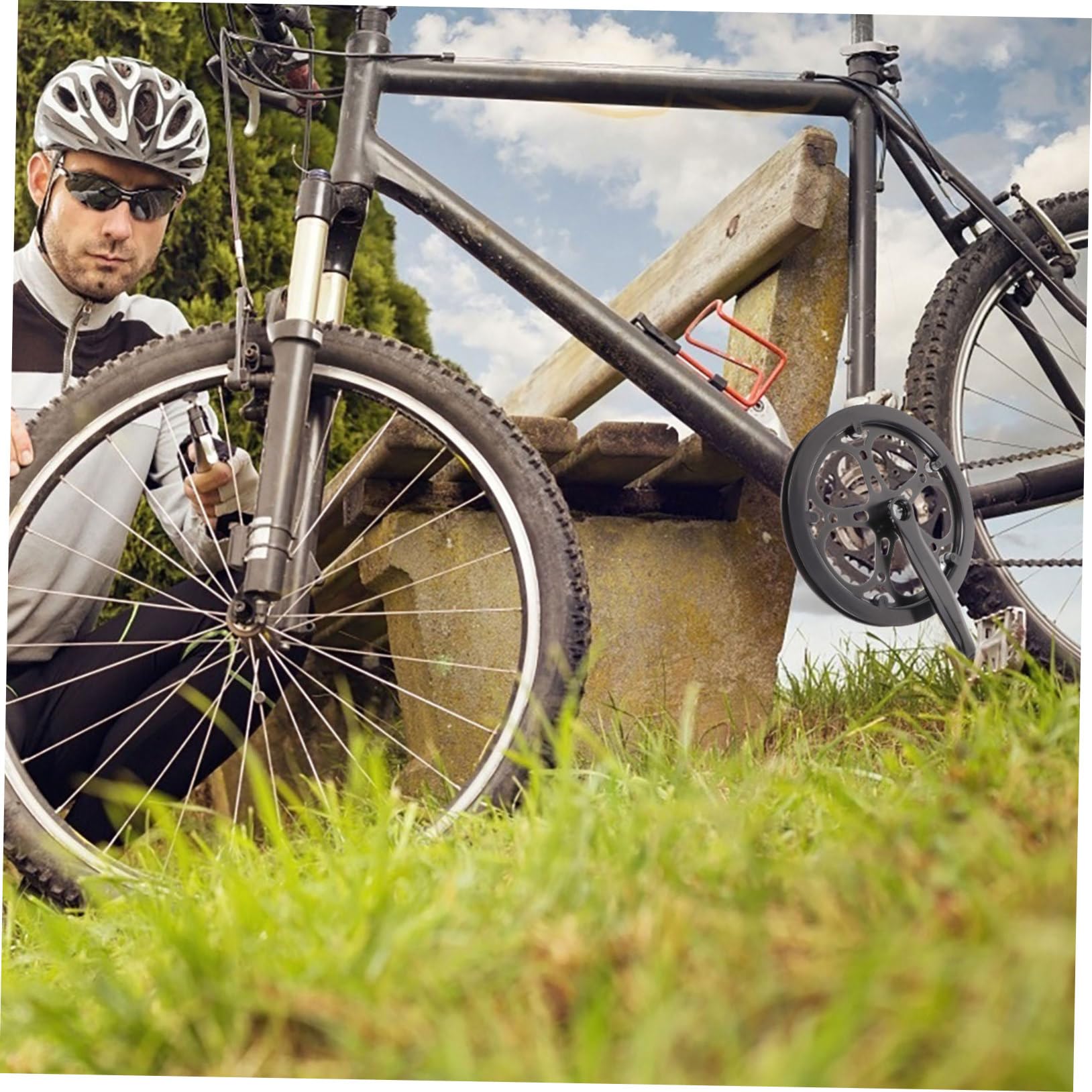 Guarnitura per Bici Corona Singola in Ferro Leva Denti Dimensioni Catena Accessori di Ricambio per Mountain Bike velocità Singola