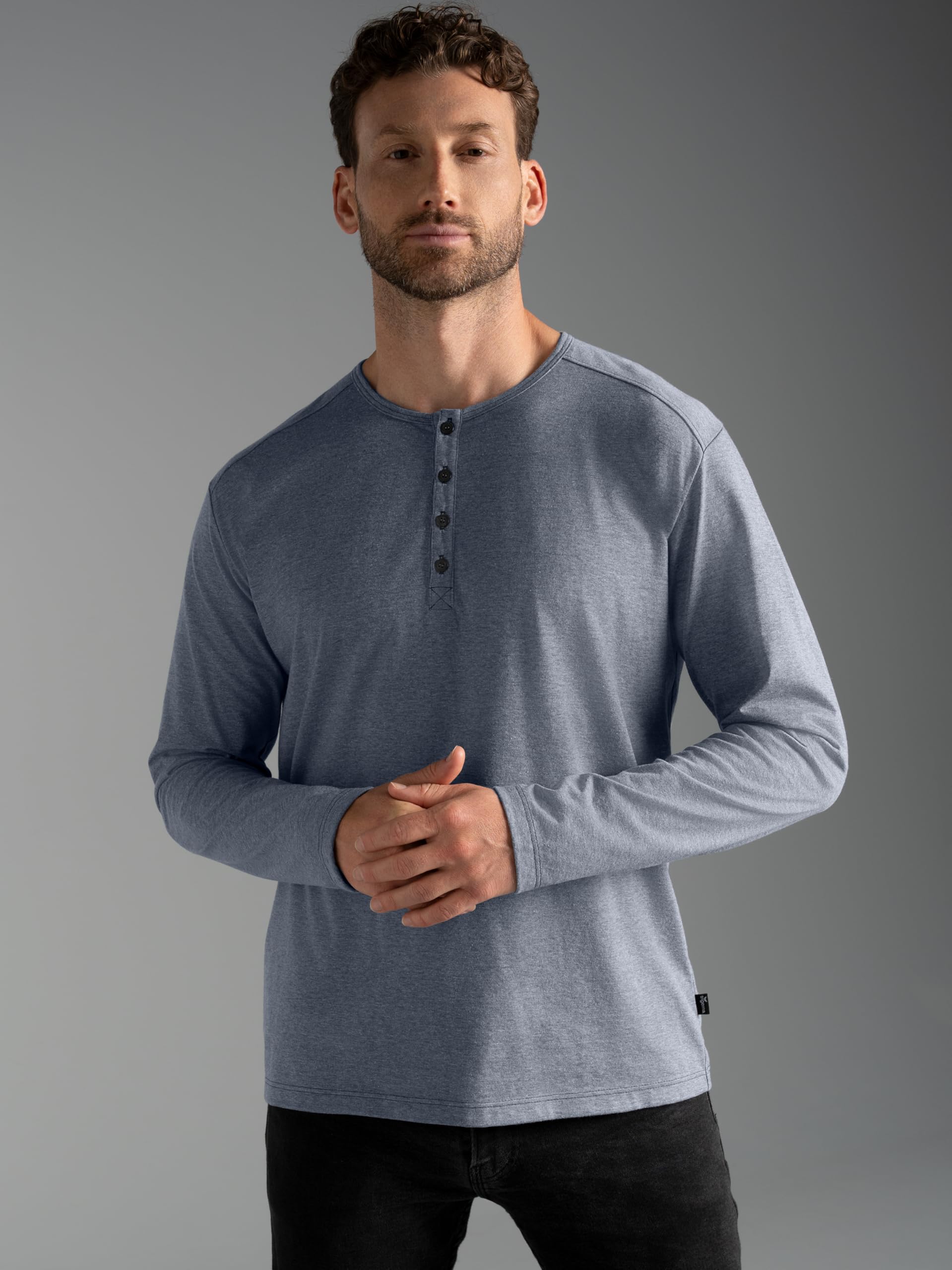 Trigema Langarmshirt mit Knopfleiste