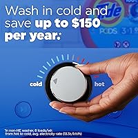 Vista 3 de Tide PODS cápsulas de detergente para lavar ropa, removedor de manchas 3 en 1, combatiente de olores, protector de color, 112 unidades, compatible