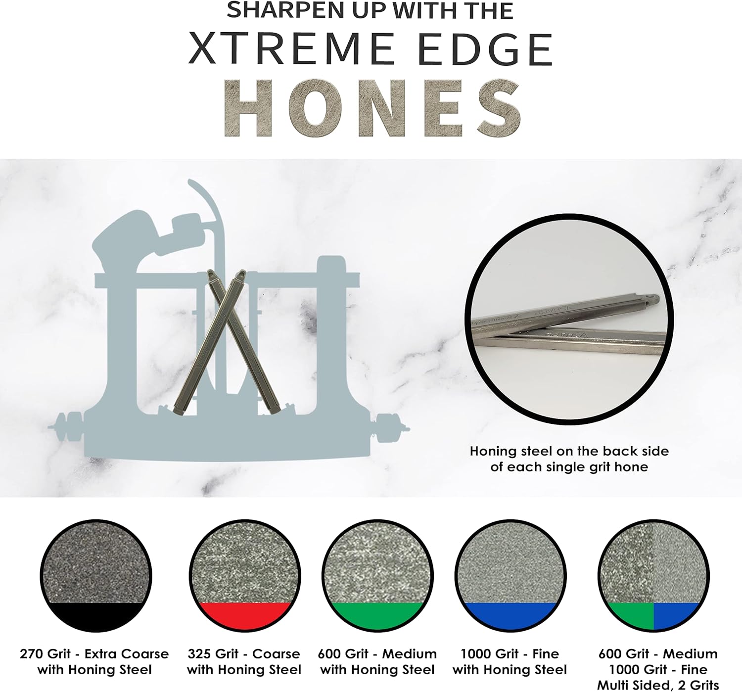 Warthog V-Sharp Replacement Hones for XTREME EDGE Knife Sharpener, FINE 1000 Grit - WILL ONLY FIT XTREME EDGE MODEL