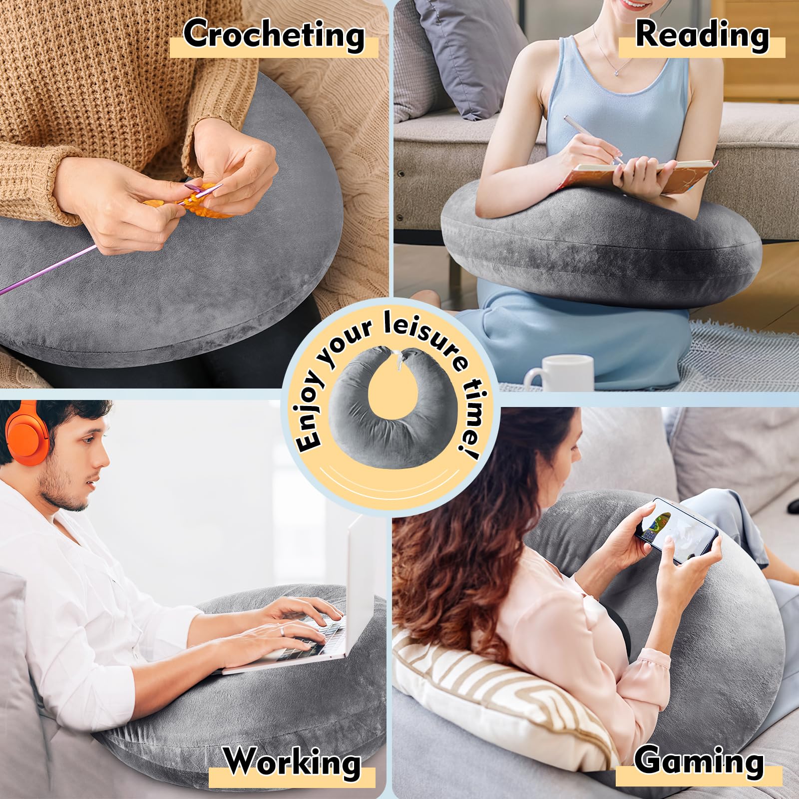 Oreiller De Lecture Pour Lit Et Canapé - Coussin Soutien Bras Et Posture - Confort Lecture, Jeux, Travail