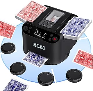 SAUS- 2-in-1 Automatic card shuffler and dealer machine, 2-1