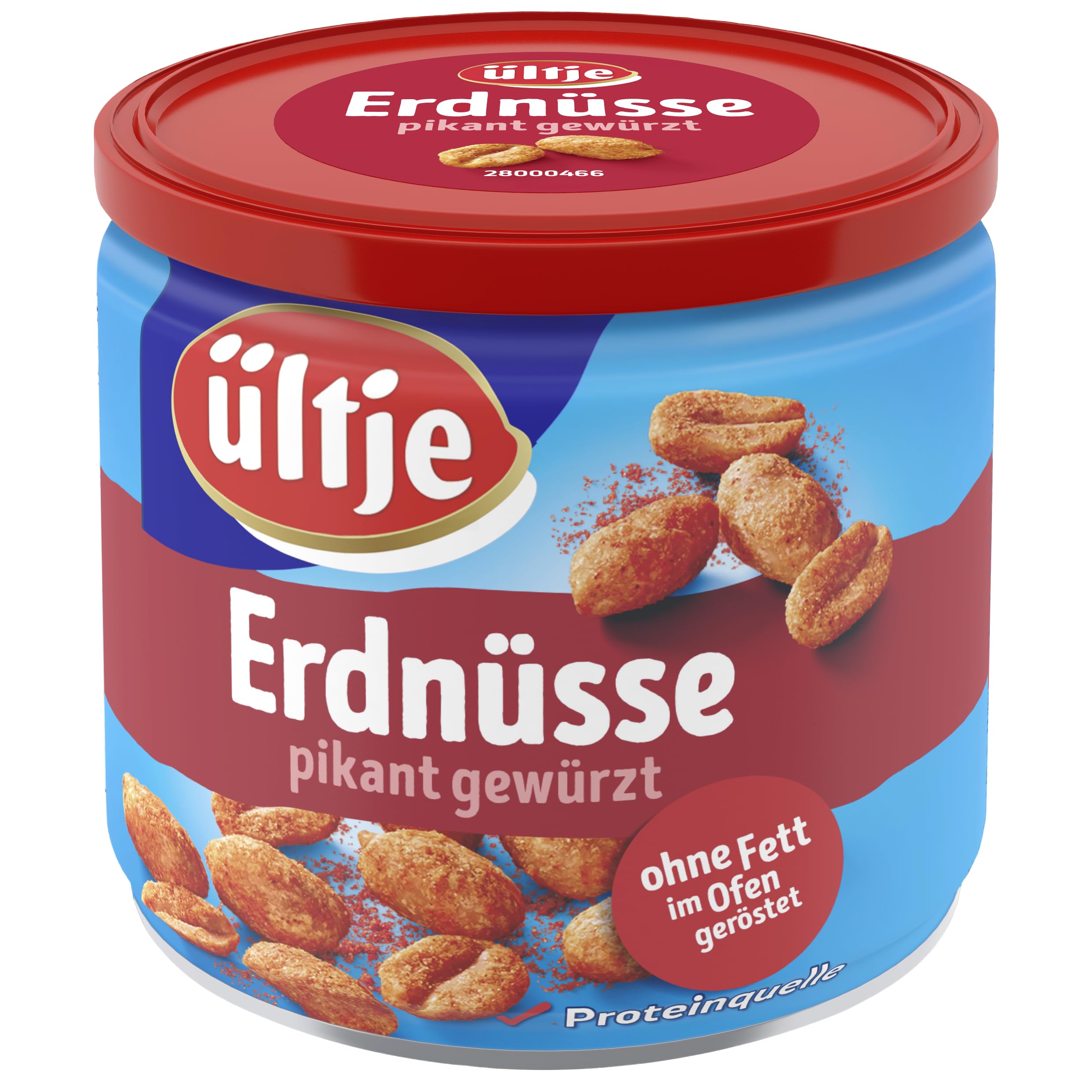 ültje Erdnüsse pikant gewürzt, ohne Fett geröstet, Dose, 16er Pack (16 x 180 g)