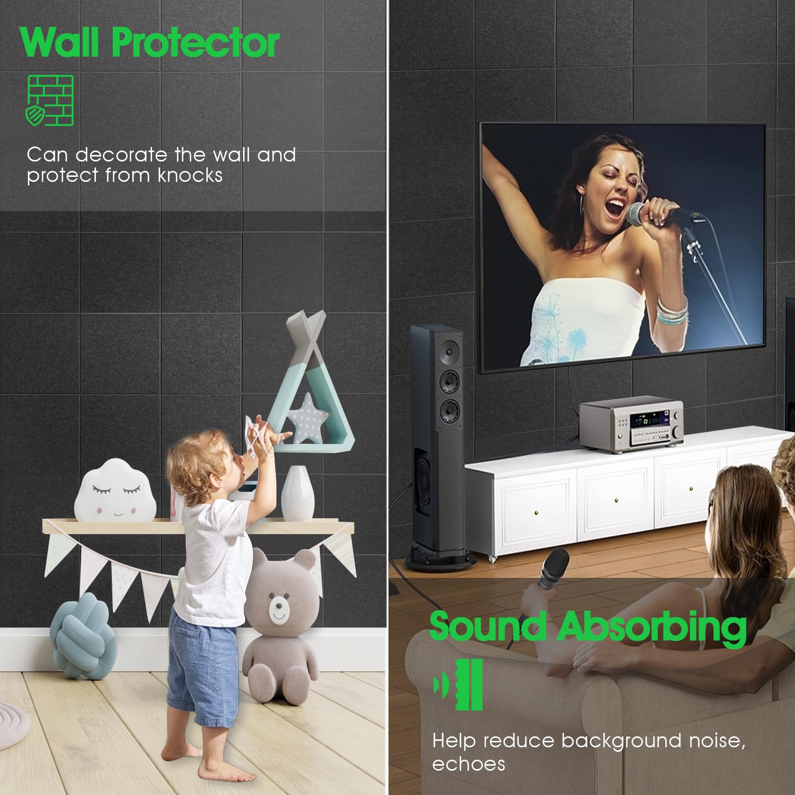tablero de anuncios,tablero de clavos, Tablero de anuncios de fieltro for pared, 48" x 36", paquete de 12, multicolor, con 35 chinchetas.(Dark Grey)