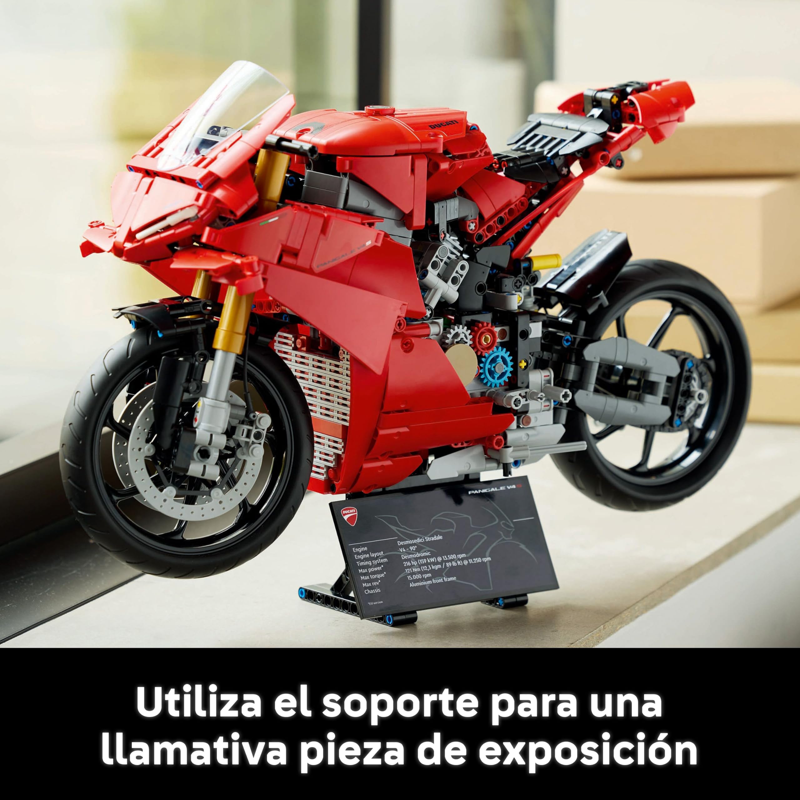 LEGO Technic Moto Ducati Panigale V4 S Maqueta para Construir para Adultos, Kit de Maquetas como Regalo para Pareja, Novios y Padres Fans de Las Motos, Decoración Hogar y Oficina 42202