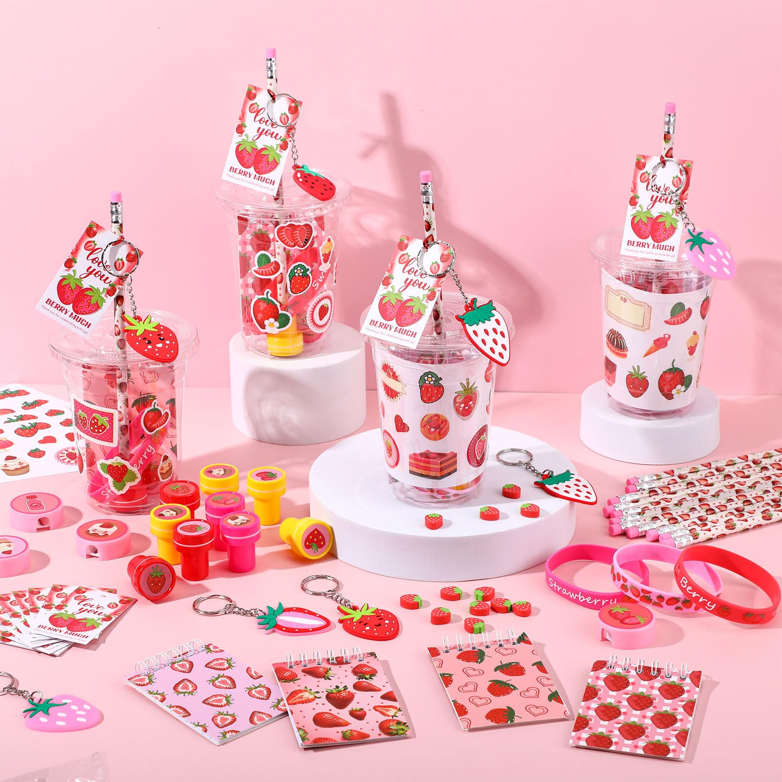 Amazon.com: Colarr 161 Pcs Strawberry Party Favors Set Includes