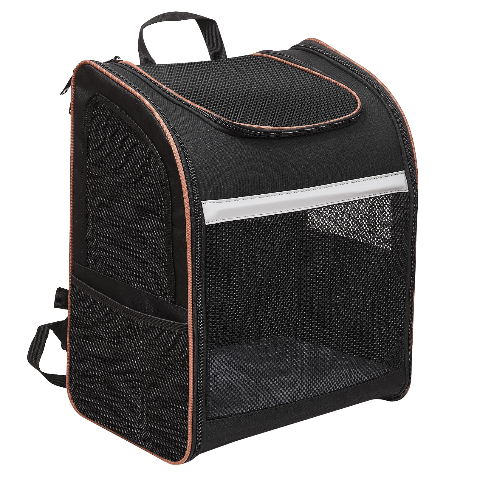 CINNANI Mochila transportin Gato,Mochila Gato Plegable,42L x 33l x 25H cm,Nailon y Tela Oxford catiónica,transportin Perro,tran¡Practicidad y Comodidad para Tus Mascotas en un Solo Producto (Negro)