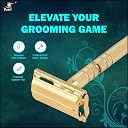 PEARL Men Shaving Double Edge Butterfly Safety Razor Ls-01 (Gold) gallery image