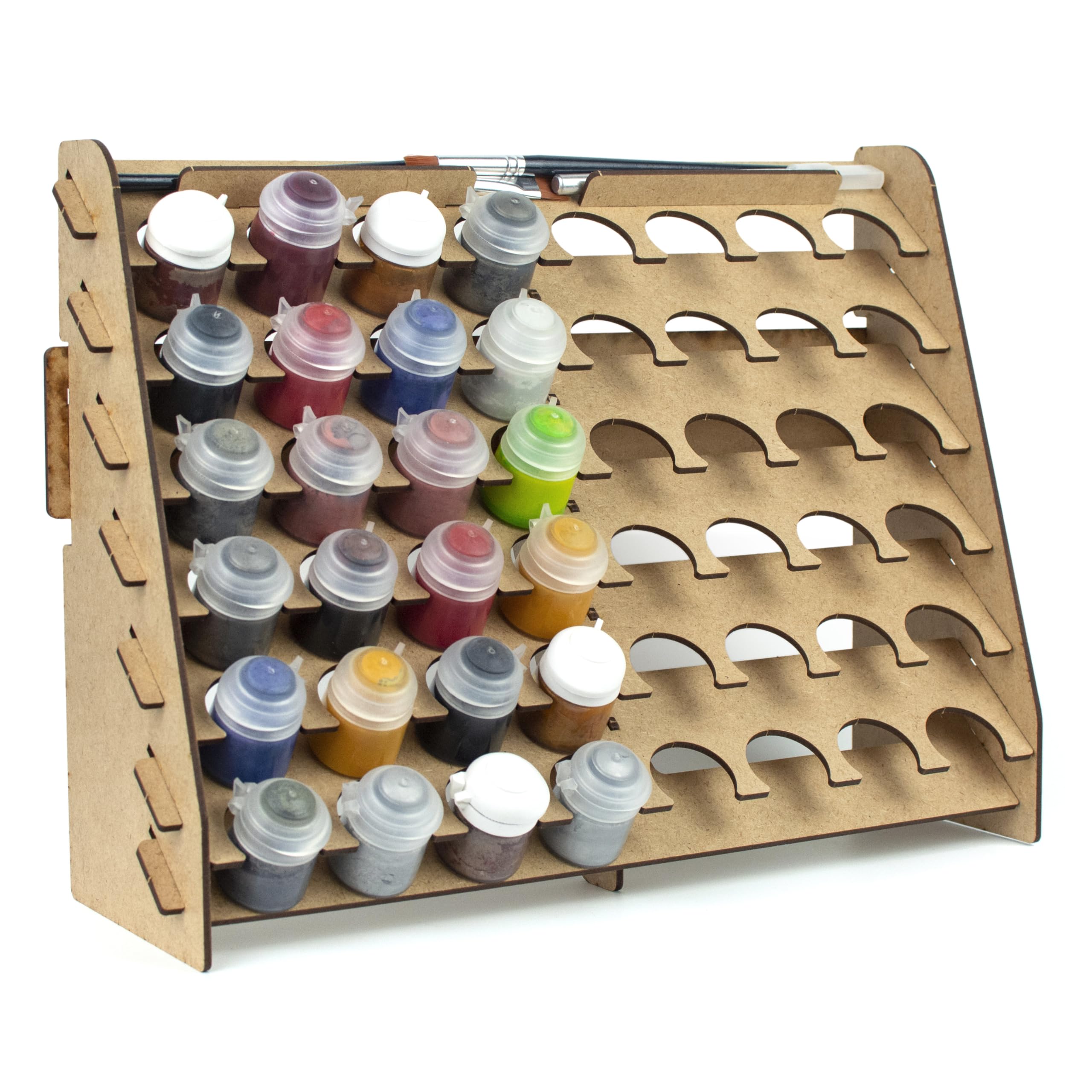 PROSCALE Support mural pour Peinture maquette. Rangement mural en bois porte pot peinture acrylique Citadel pinceaux Warhammer hobby zone (33 mm)