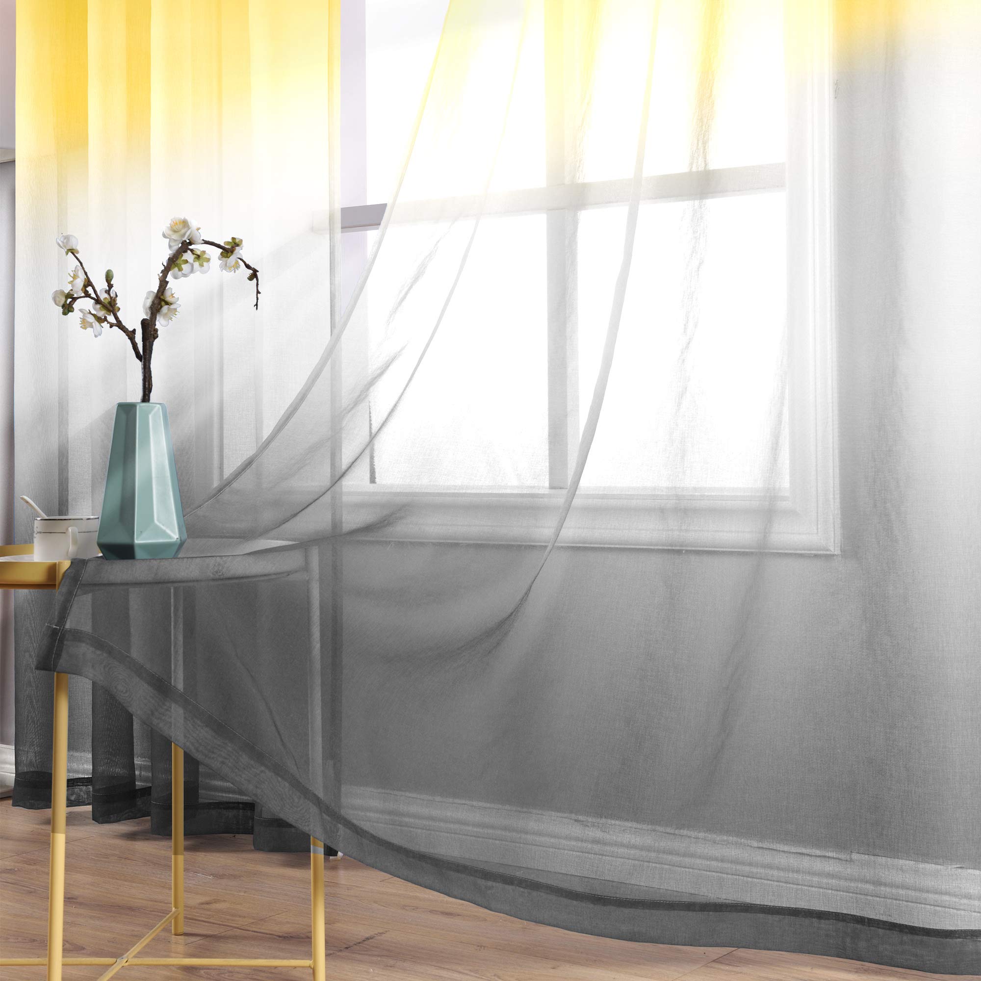 Durchsichtige Vorhänge Aus Voile – 2-teiliges Set, 152 X 213 Cm, Für Wohnzimmer & Schlafzimmer, Stangentasche