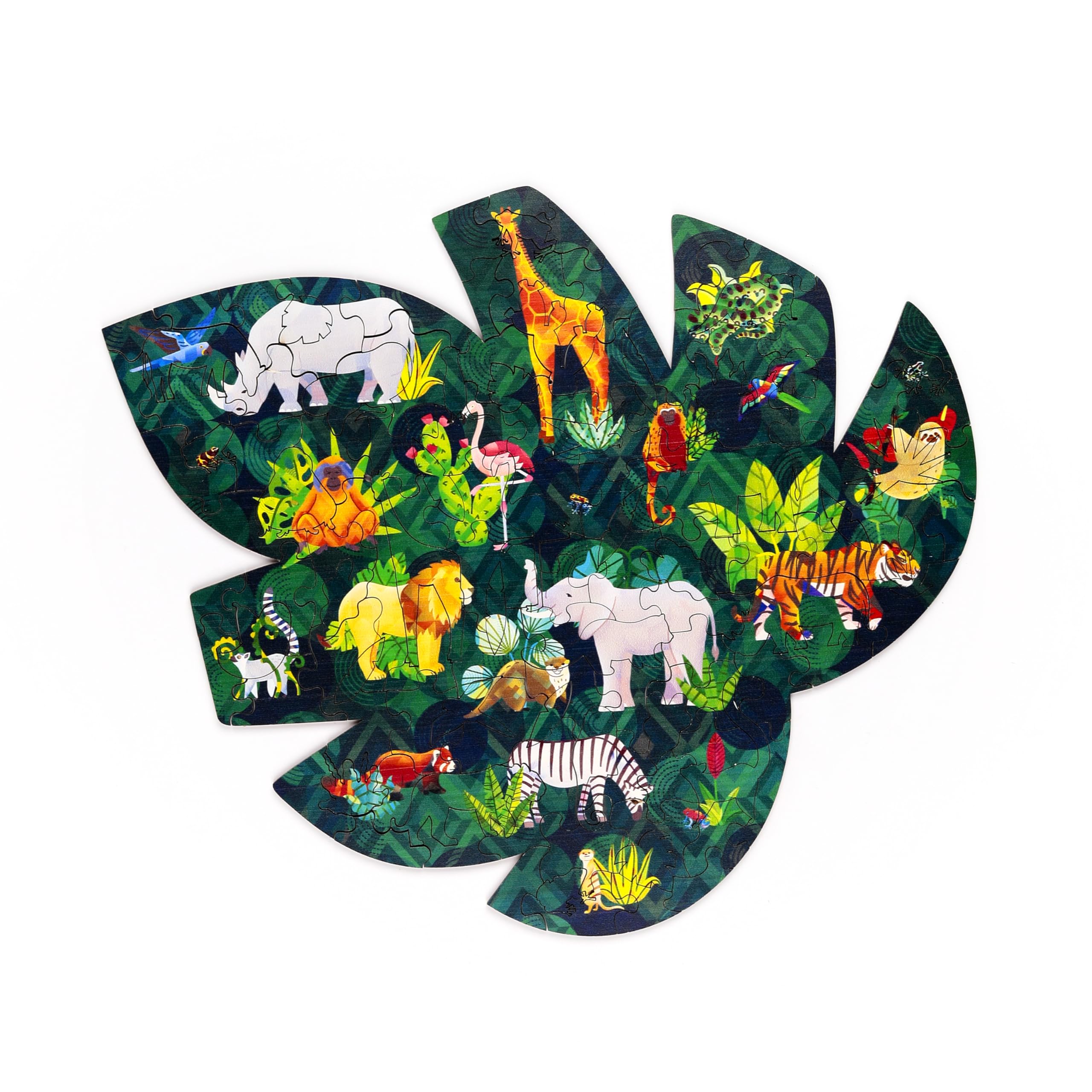 Puckator Animal Kingdom 130pc Shaped Jigsaw Puzzle