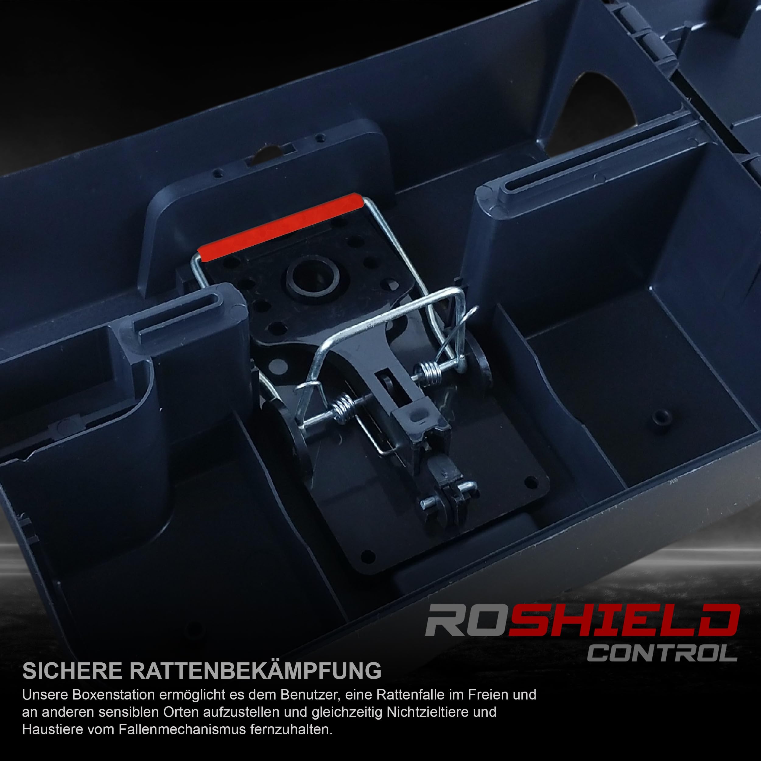 Roshield 2 x Schutzbox für Externe Rattenfallen - Nager- und Schädlingsbekämpfungsset für den Garten, giftfrei - Grüne Profi-Qualität
