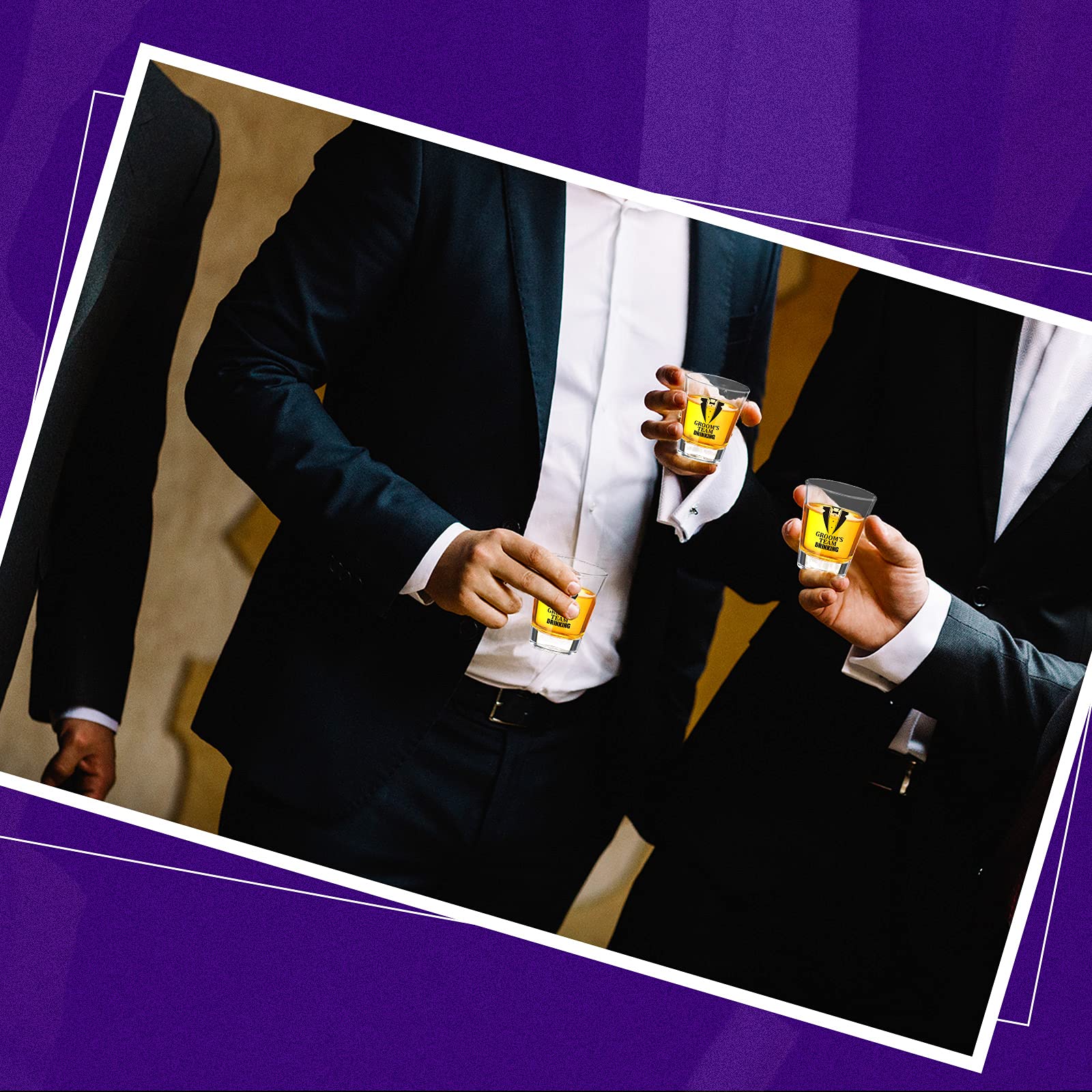 12 vasos de chupito de 2 onzas para novios, equipo de bebida, vasos de chupito para bodas, fiestas, bodas, fiestas, suministros para fiestas de bodas