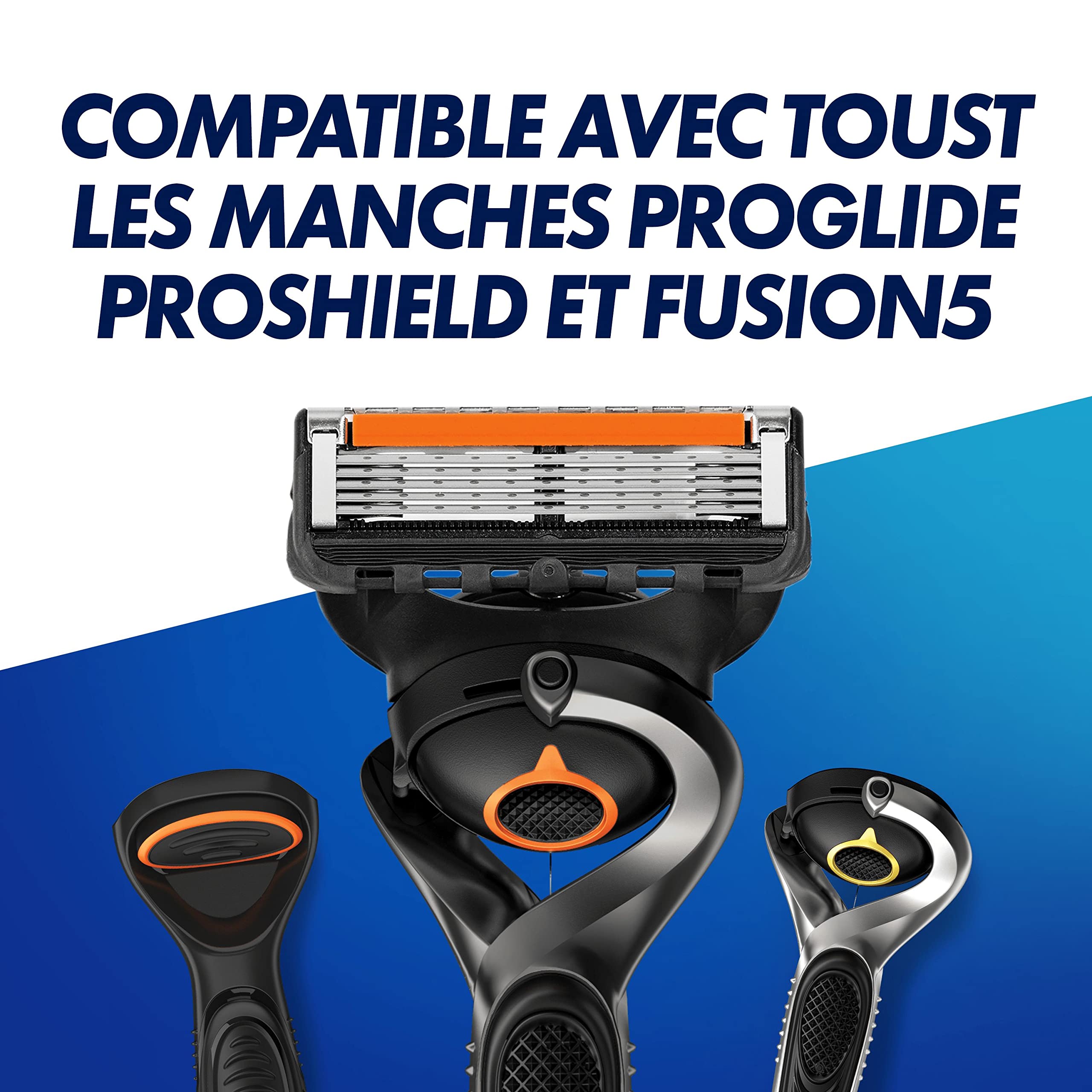 Gillette ProGlide Power Recharges De Lames De Rasoir Pour Homme, 6 Recharges De Lames, Pour Un Rasage Confortable