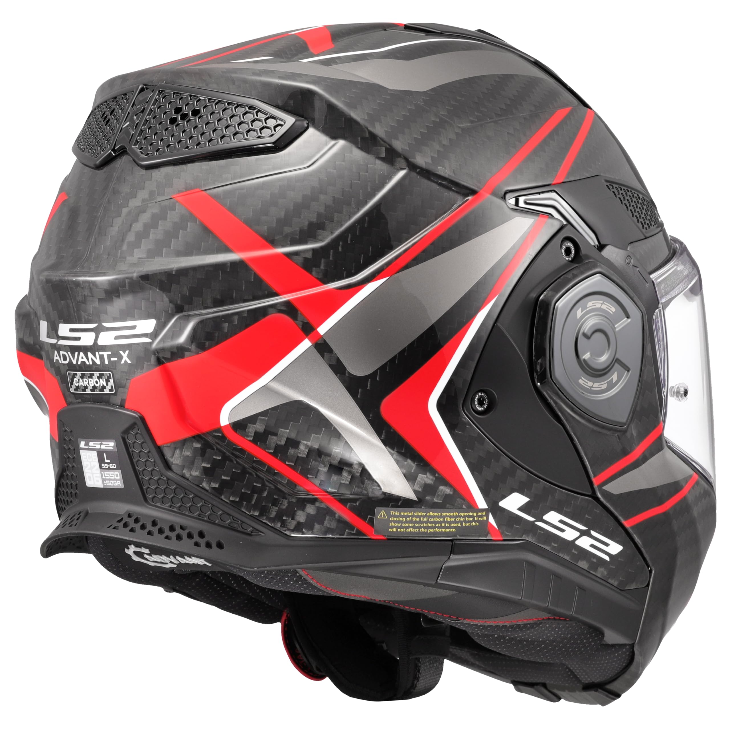 LS2, Casco Moto Modulare ADVANT X CARBON FUTURE II Gloss Red, XS