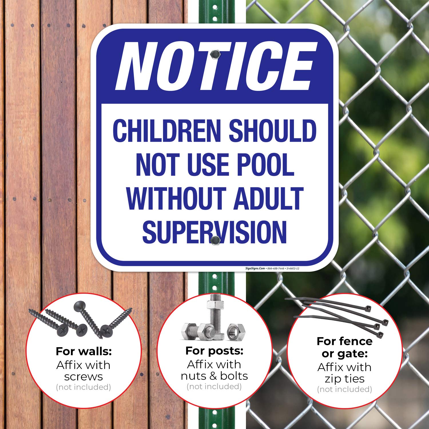 Pass Notice Aluminum Pool Pass Required Notice Sign 12x12 Inches Pool Pass Required ...