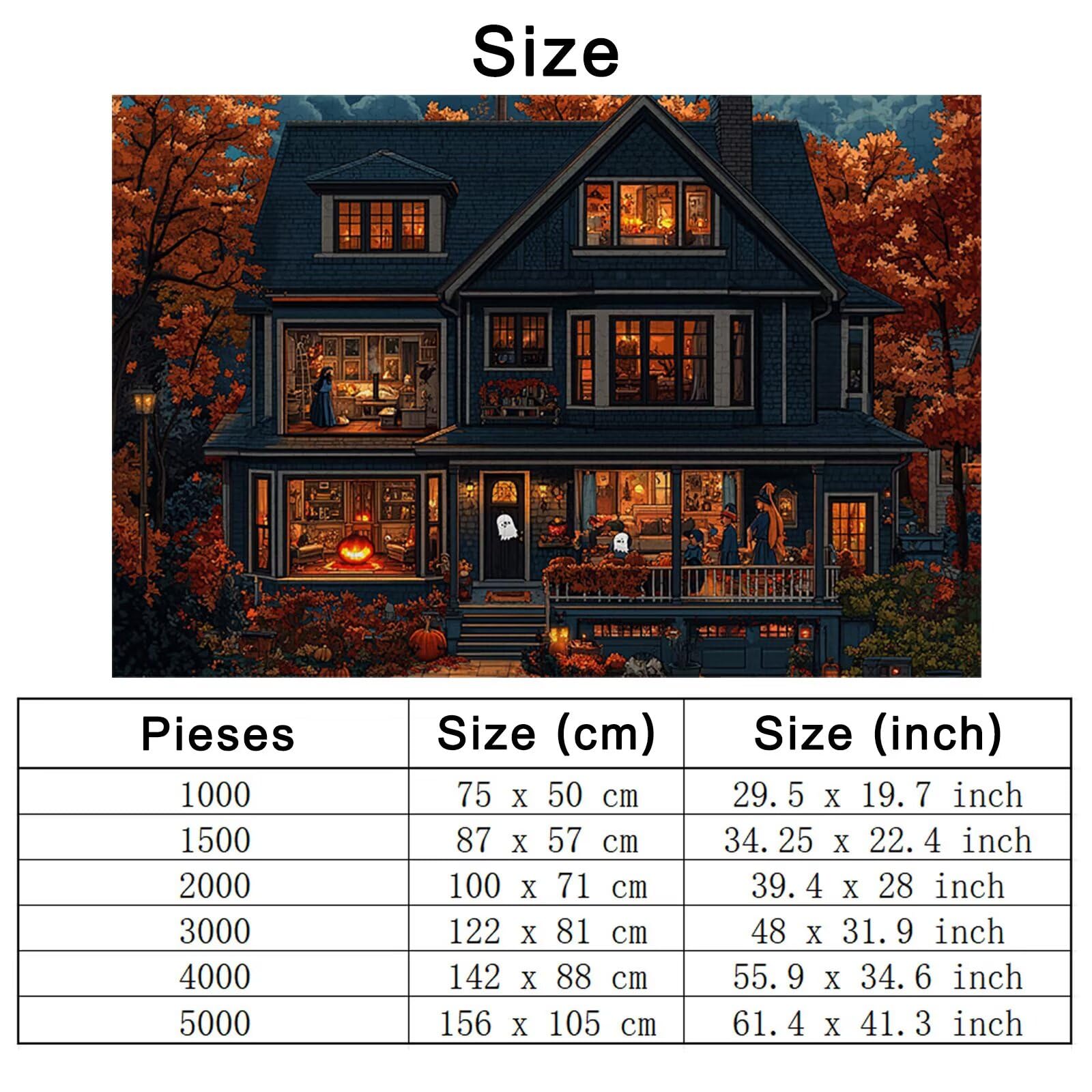 4000 puzzli dla dorosłych, 4000 sztuk, drewniane puzzle z kolorowym pudełkiem, rodzinne gry edukacyjne, prezenty dla kobiet, wystrój domu, motyw: (jesień), -3754