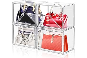 DILIBRA Set of 4 Stackable Pocketbook Organizers for Closet