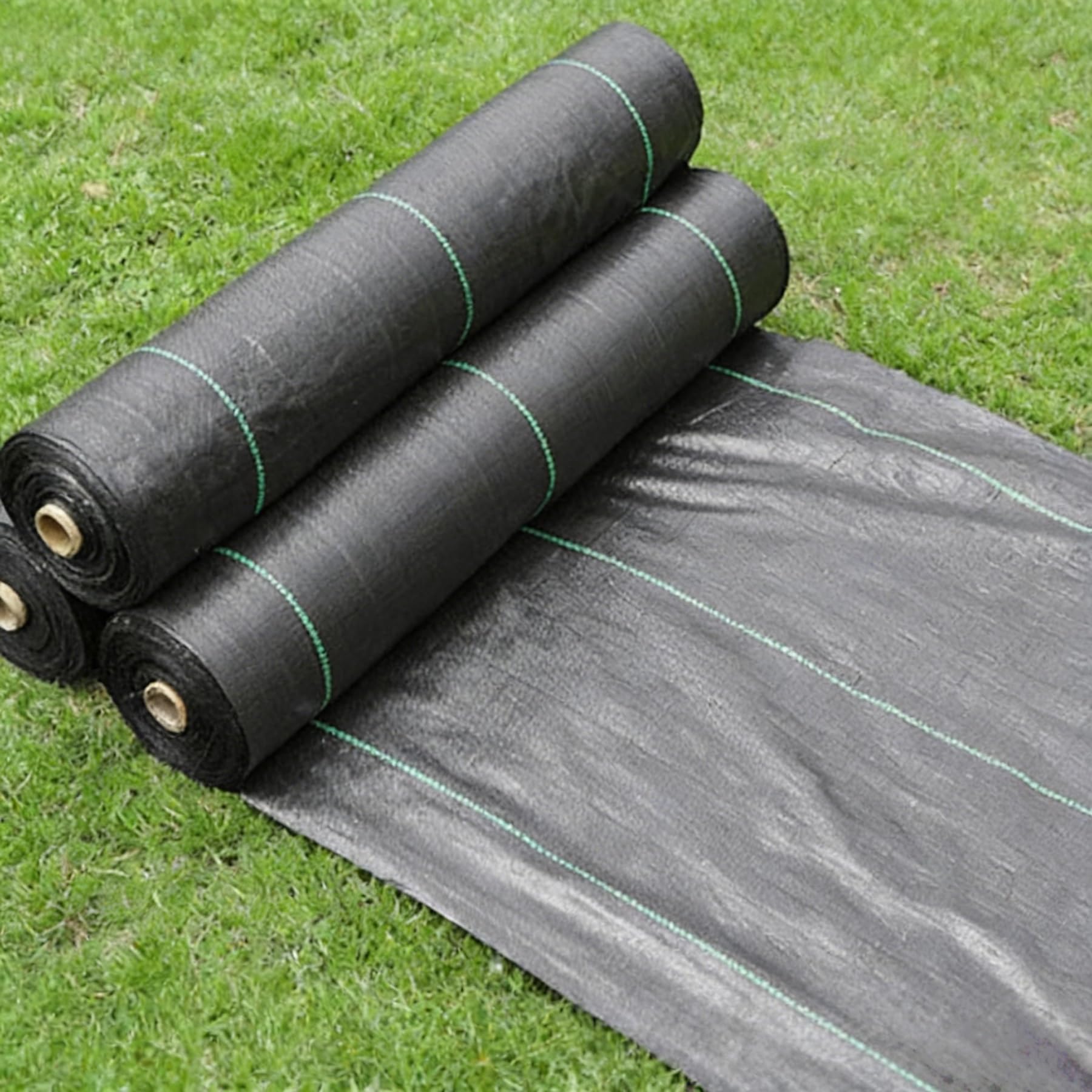 Telo Pacciamatura Stabilizzazione UV, Resistente agli Strappi Telo per Pacciamatura Barriere Contro Le Erbe Infestanti per Patio, Aiuole, Erba Artificiale, Prato, Vialetto(2x20m)