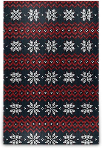 FRODOTGV White Snowflakes Plush Blanket 60"x90" Warm Winter Blanket for Bedroom, Bedroom, Chair