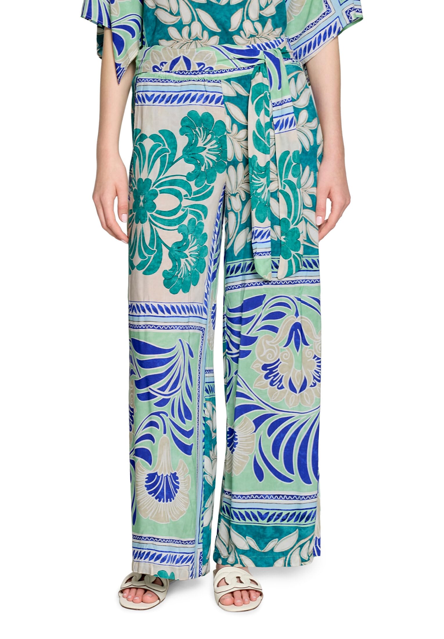 Cartoon Damen Palazzo-Hose mit Gummizug