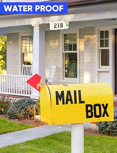 Miniatura 3 de Seloom 148 calcomanías de números y letras para buzón, juego de 3 x 7 números del 0 al 9 y 3 x 3 pulgadas, letras del alfabeto para exteriores e