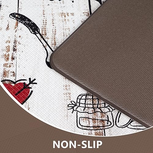 Miniatura 5 de Farmhouse - Juego de 2 tapetes de cocina de espuma viscoelástica impermeables, juego de alfombras y tapetes de cocina personalizados para oficina en