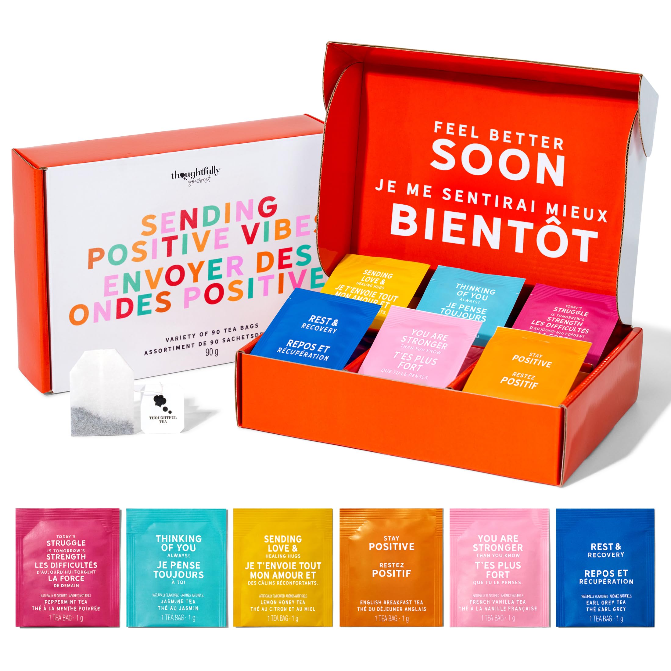 Thoughtfully Gourmet, Sending Positive Vibes Tea Gift Set, Tea