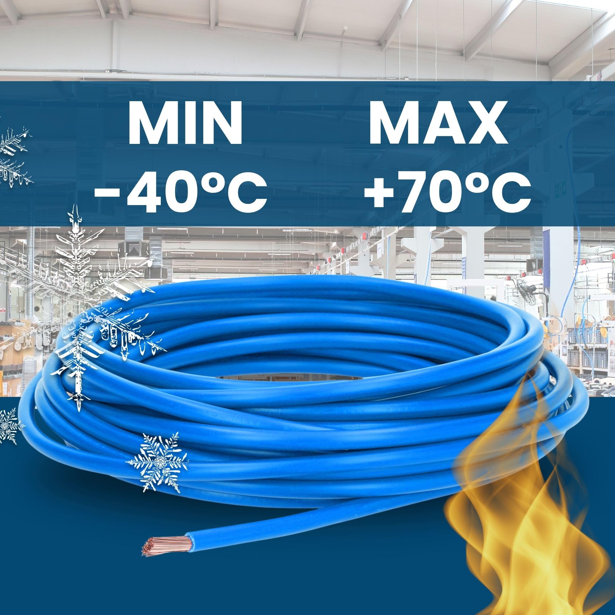 H07V-K 10 mm² bedradingsleiding 5 x 2 m set, enkele kabel zwart, blauw, bruin, grijs, groen-geel met 20 adereindhulzen en spanningstester