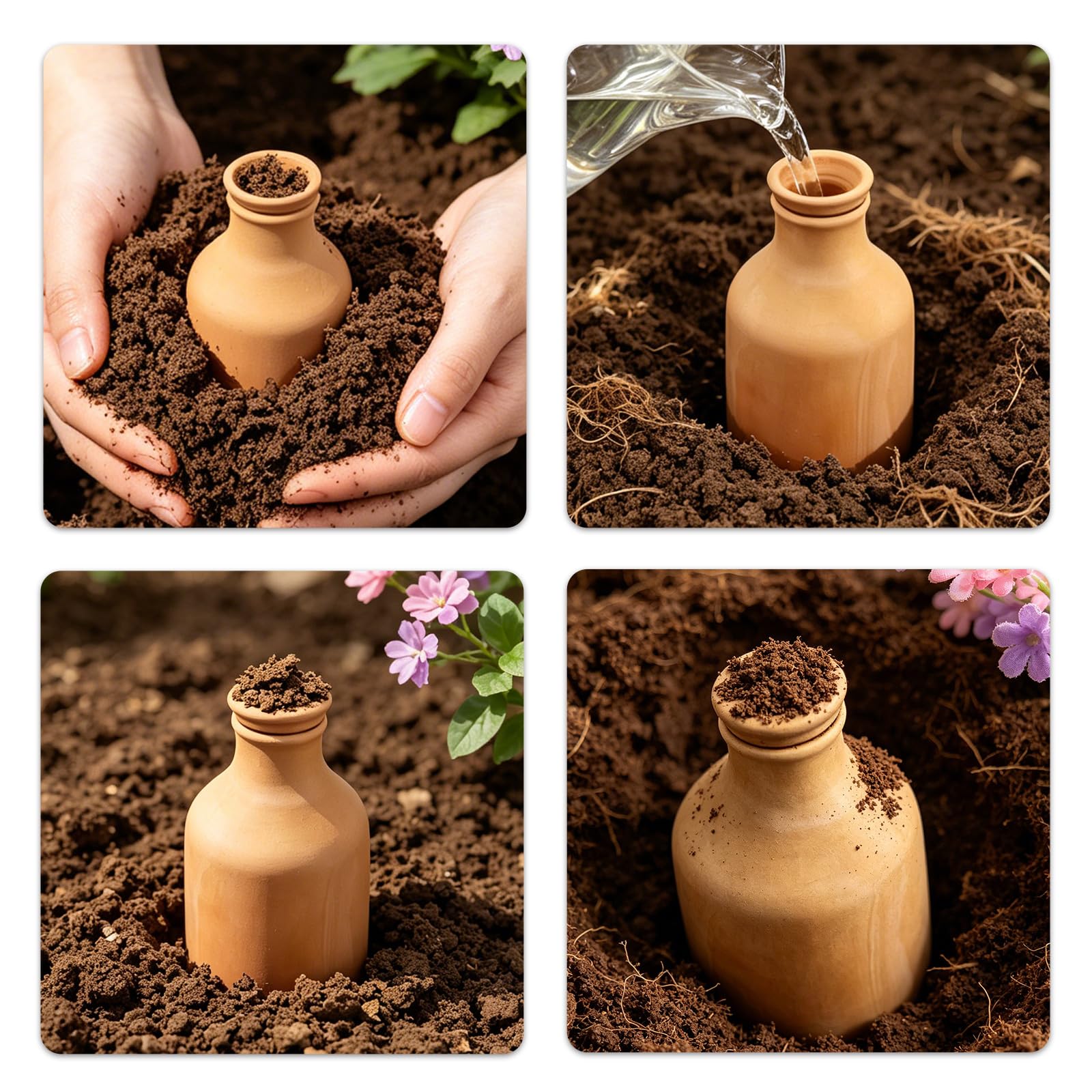PANGBOER 3/4 Piezas de goteros de Agua para Plantas, riego de Plantas, estacas de riego, Dispositivo de riego automático para Interiores y Exteriores, hogar, Picos de riego automáticos
