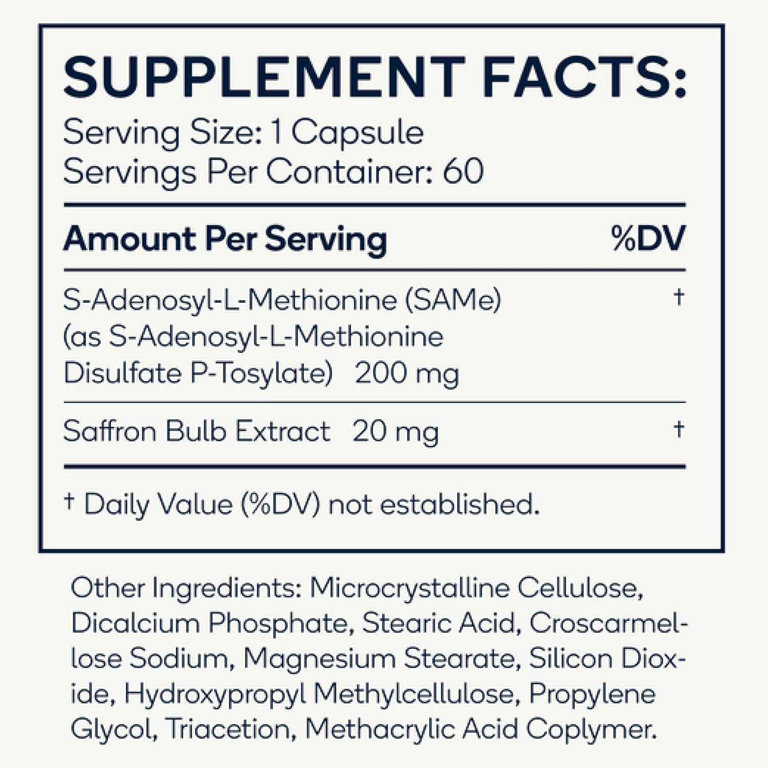 Mood - Emotional Balance & Serotonin Support Supplement - Same, Saffron Extract - 60 Tablets (Mood)