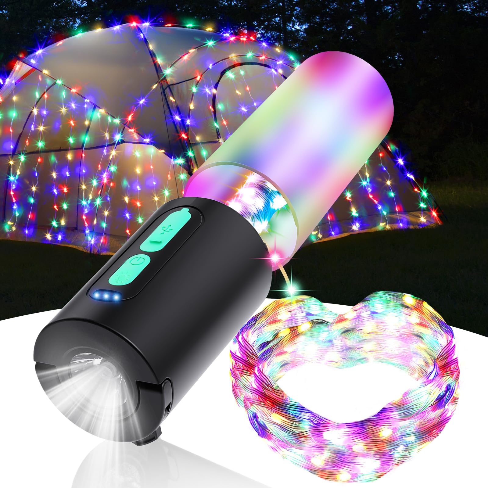 Amazon.com: Camping String Lights,33Ft String Light with Camping ...