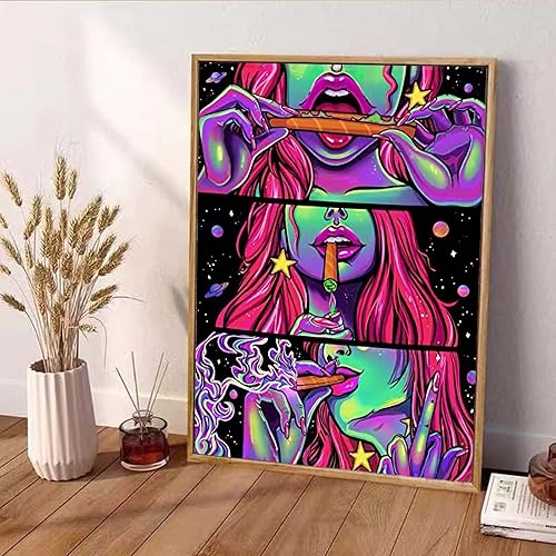 Toulideifaria Diamond Art - Kit de pintura de diamantes 5D, kit de arte de gemas para adultos, decoración de pared, manualidades, 12 x 16 pulgadas