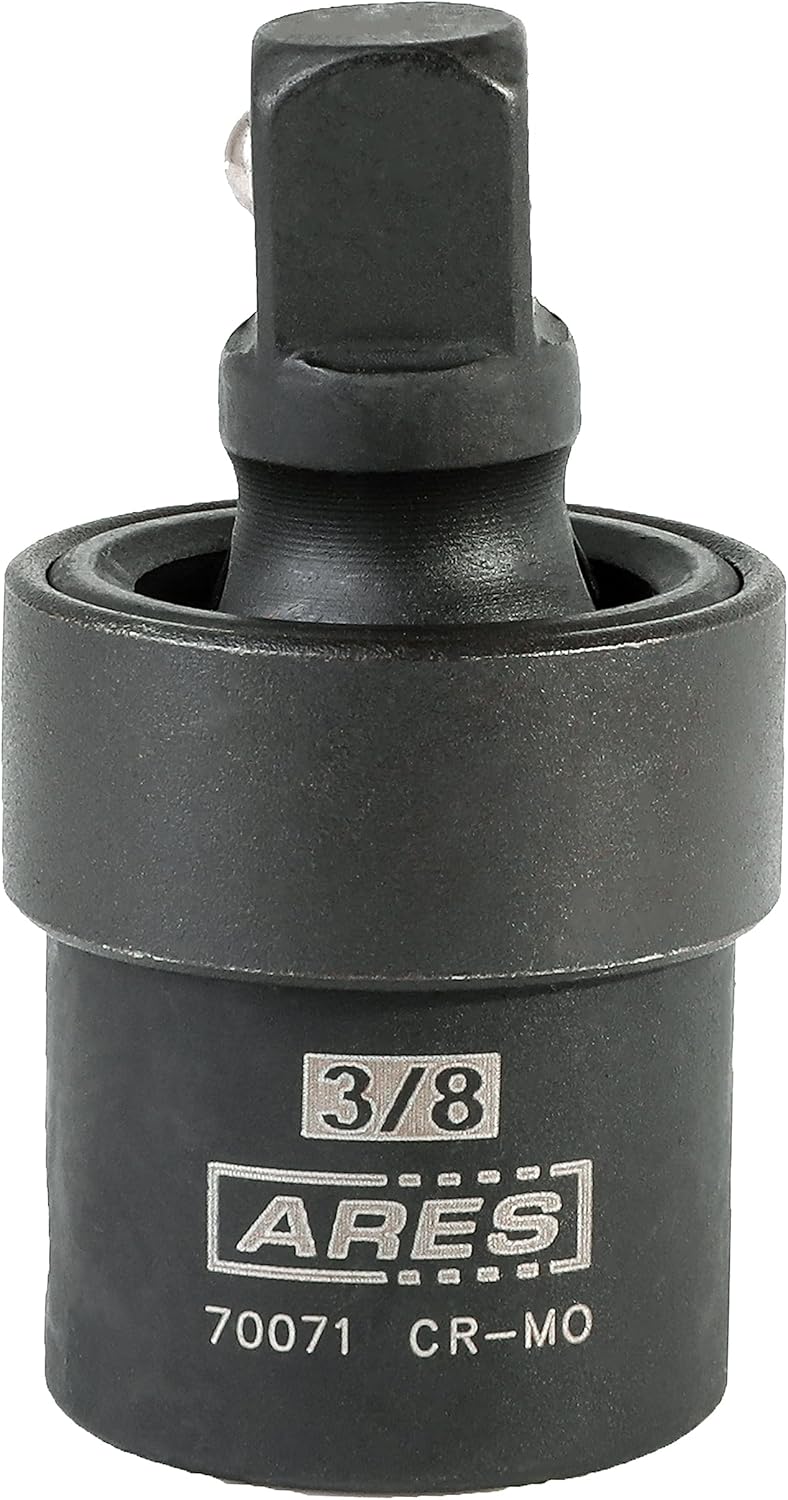 ARES 70071-3/8-inch Drive Impact Universal Joint - Chrome Moly Flexible U-Joint Socket Accesses Hard to Reach Fasteners and Meets ANSI/ASME Specifications (Pack of 2)