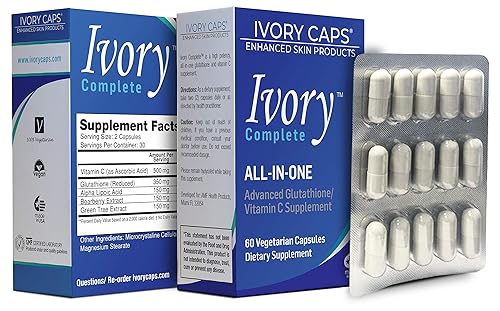 Miniatura 3 de Ivory Complete - Suplemento avanzado de glutatión/vitamina C todo en uno con ácido alfa lipoico, extracto de gayuba y extracto de té verde