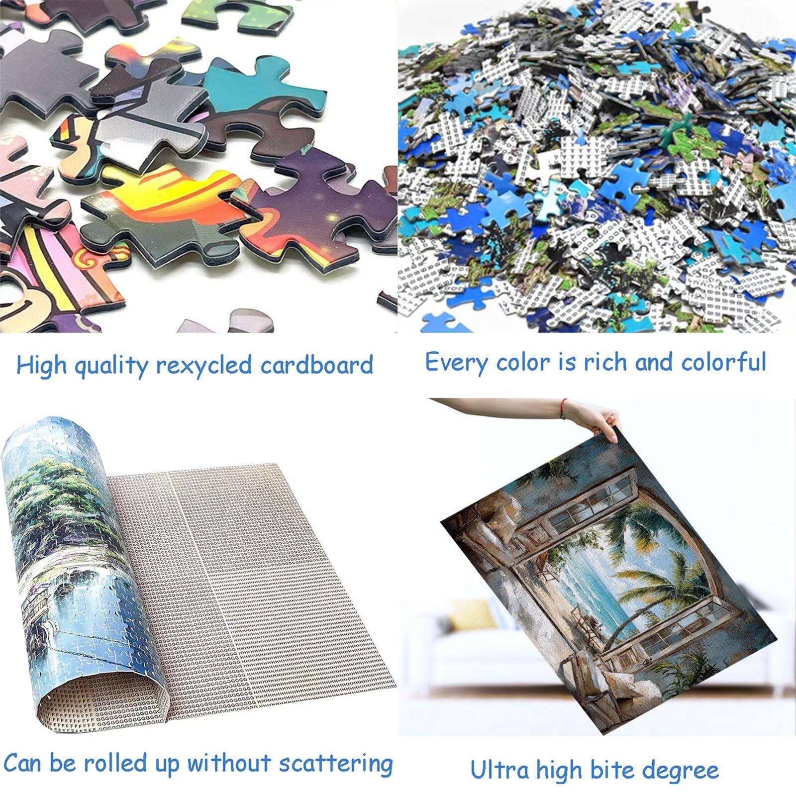 Puzzle 3000 Sztuk Plaża Puzzle dla dorosłych Krajobraz 122x81cm Unikalne Rzemiosło Klasyczne 3D Drewniane układanki do rodzinnych gier aktywnych, układanka zrób to sam do dekoracji ścian domu