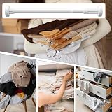 No Drill Support Rod, Heavy Duty Closet Bar, Stainless Steel Hanging Rod - 5
