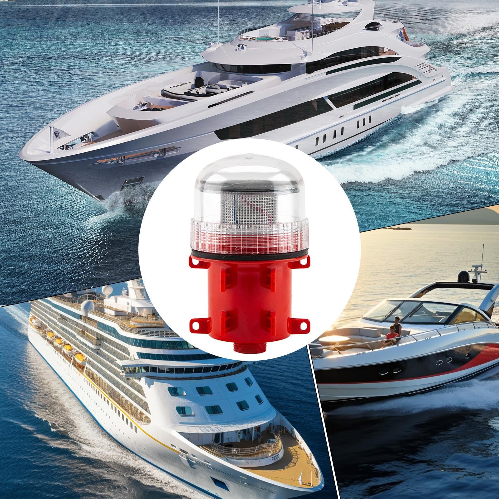 Kit de lumière de survie marine | Signal électronique de secours pour bateaux | Lampe de signalisation de survie étanche pour bateaux de plaisance Bateaux de pêche Kayaks