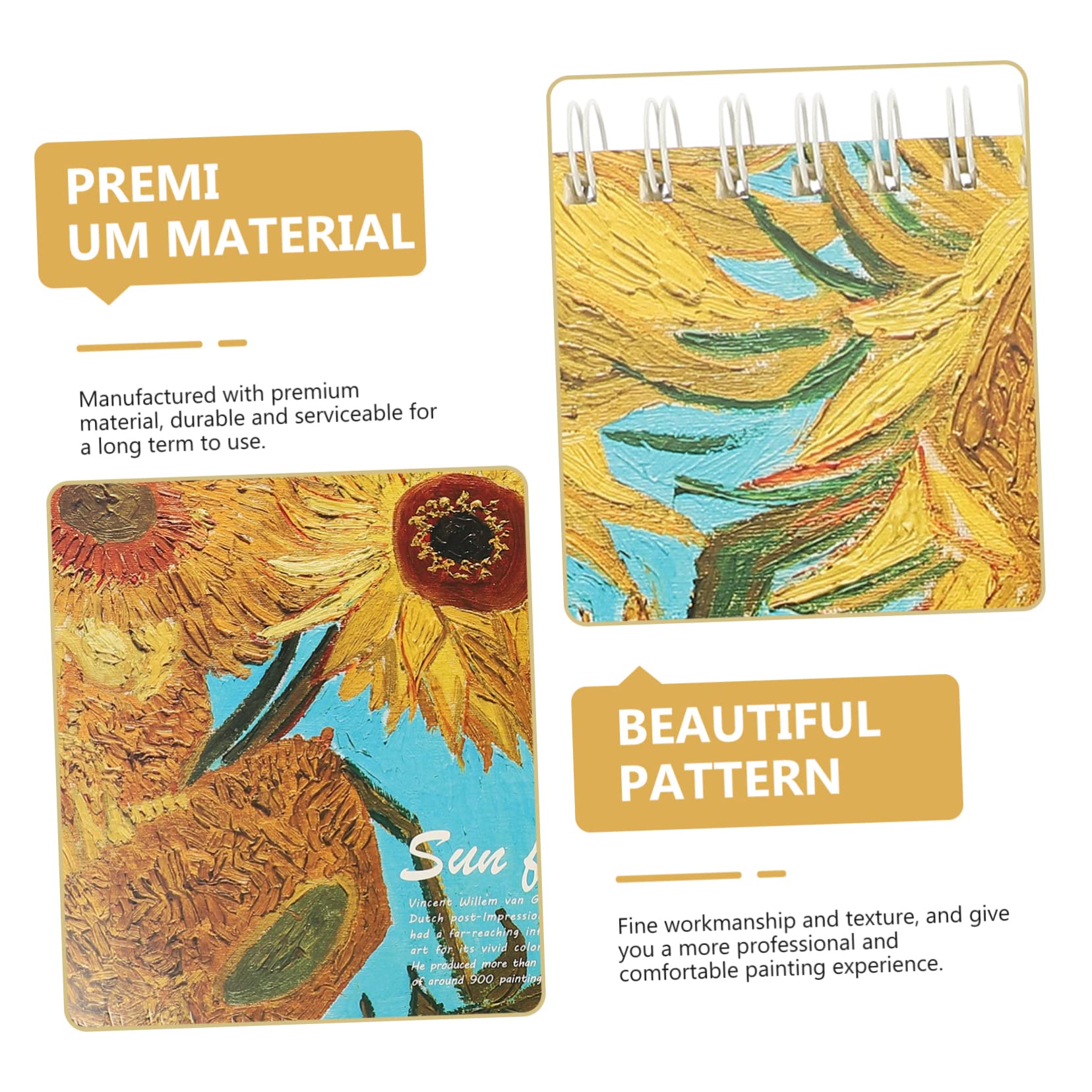 SHINEOFI Carnets De Croquis Ensemble De Carnets De Croquis En Papier Aquarelle Couverture Décorative Portable Pour Étudiants Et Artistes