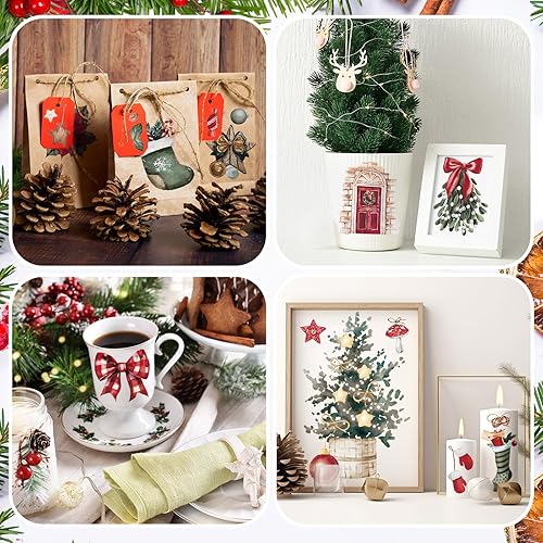 Miniatura 8 de Dispowreath 16 hojas de calcomanías de transferencia de Pascua para álbumes de recortes, calcomanías de conejo, pollo, flores, transferencias para