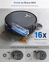 Vista 3 de ECOVACS DEEBOT X9 PRO Omni Robot Aspirador y Fregasuelos, 16,600Pa de succión potente, fregona OZMO con rodillo autolavable instantáneo, ZeroTangle