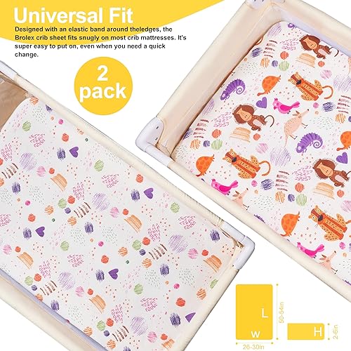 Miniatura 21 de TILLYOU Paquete de 2 sábanas bajeras para cuna, sábana bajera de microfibra de punto jersey suave para bebé, sábana portátil de mini paquete y Gris