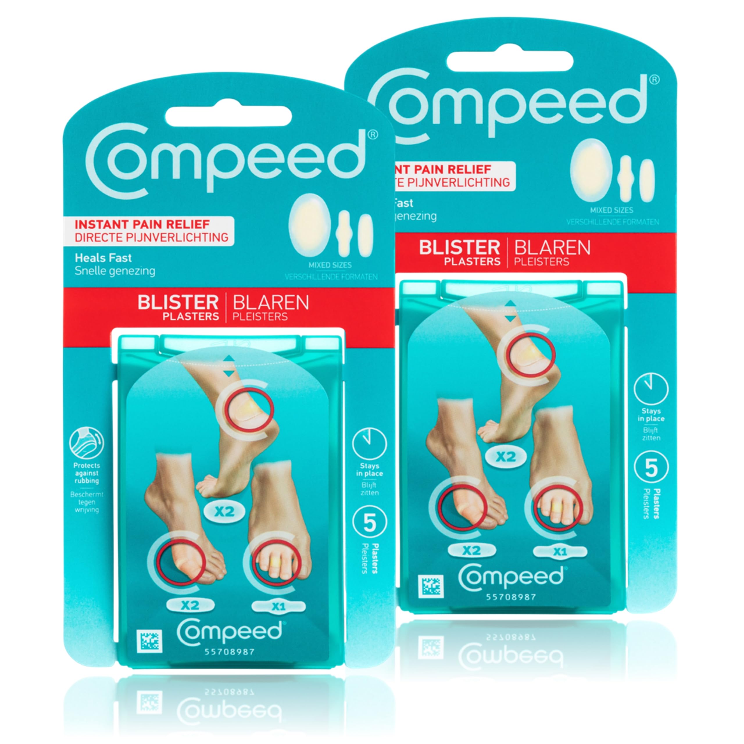 Compeed Fast Healing Advance Blister Cushion Foot Heal,Toe,Finger Rubbing Protection from Shoe Bite while Walking n Running_10 Pc Mix Pack,Men n Women