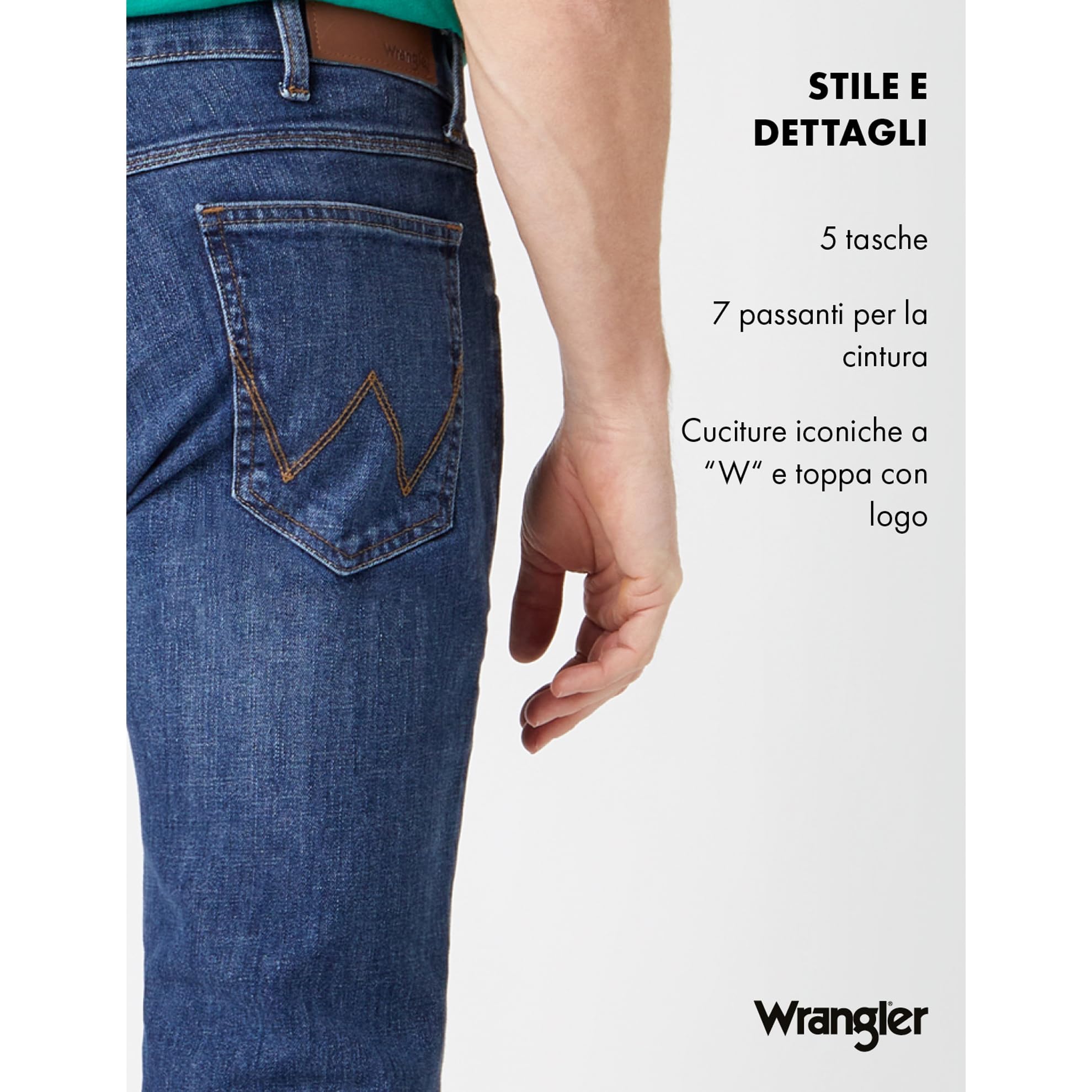 Wrangler Red Kabel Regular Jeans Uomo